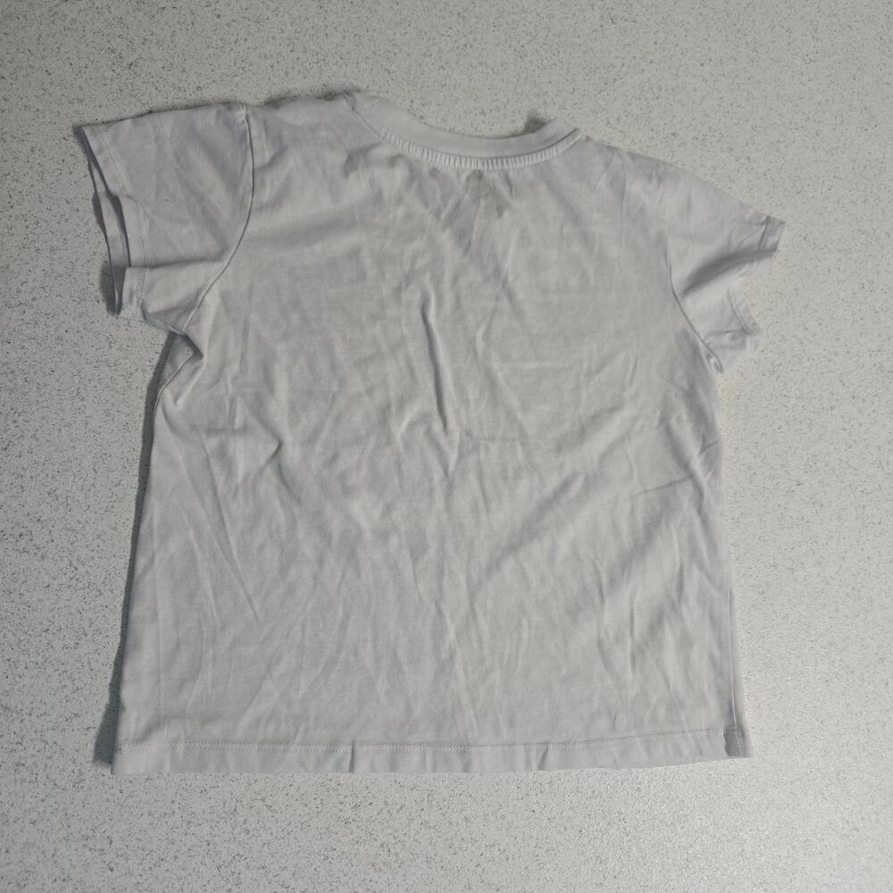 Polaroid Graphic Tee Women's XS White Rainbow Logo Cropped Cap Sleeve T-Shirt - Picture 3 of 5